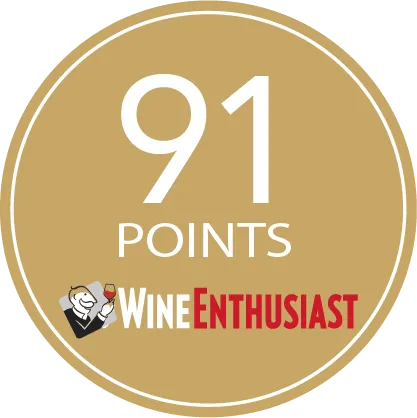 Wine Enthusiast 91 point score for Earthquake Cabernet Sauvignon