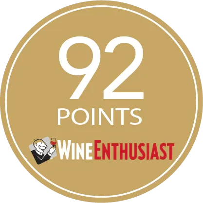 Wine Enthusiast 92 point score for Earthquake Zinfandel