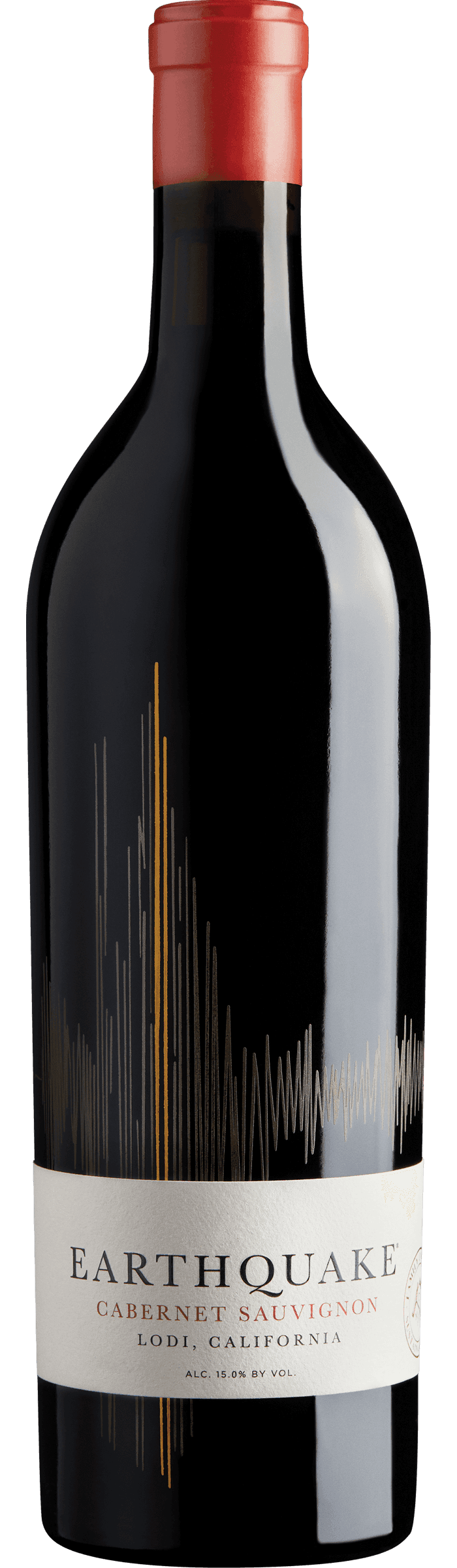 Earthquake Cabernet Sauvignon bottle from Michael David Winery