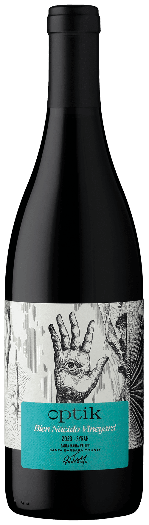 Optik Bien Nacido Syrah bottle